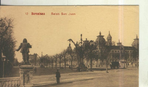 Postal 010562: Salon San Juan en Barcelona (arco triunfo al fondo)