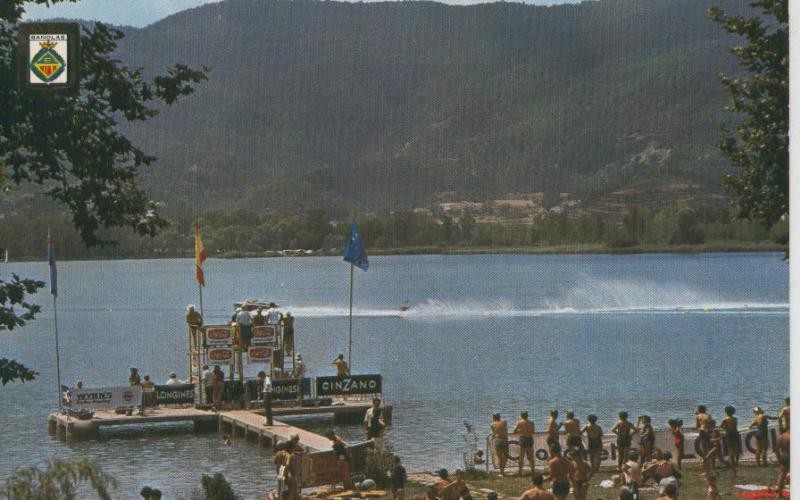 Postal 009194: Esqui nautico en el lago de Bañolas, Girona