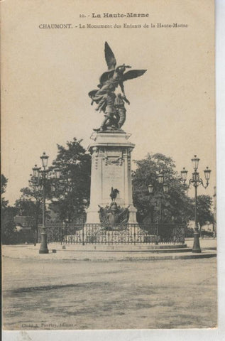 Postal 010834: Le Monument des Enfants de la Haute Marne en Chaumont, Francia