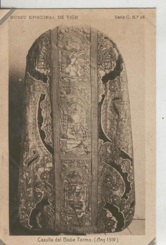 Postal 010211: Vich: museo episcopal: casulla del bisbe Tormo