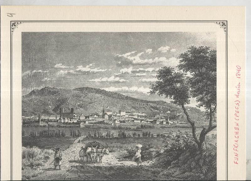 Lamina 04: Funfkirche (Pecs) hacia 1840