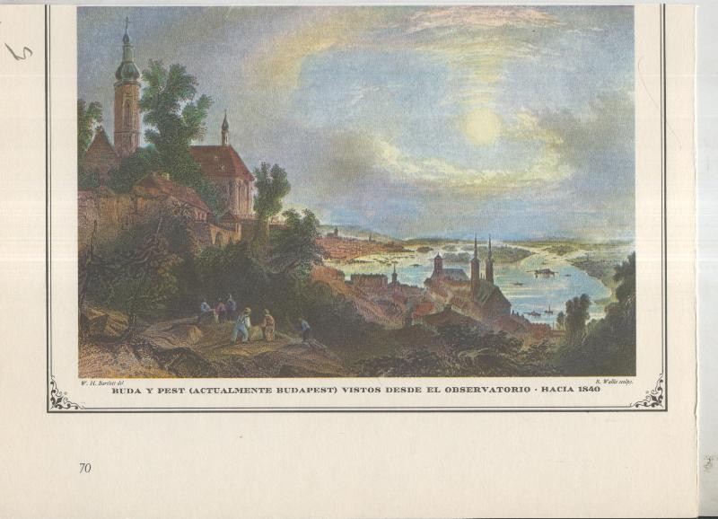 Lamina 05: Buda y Pest visto desde el observatorio hacia 1840