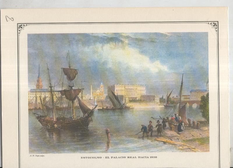 Lamina 08: Estocolmo-el Palacio Real hacia 1850