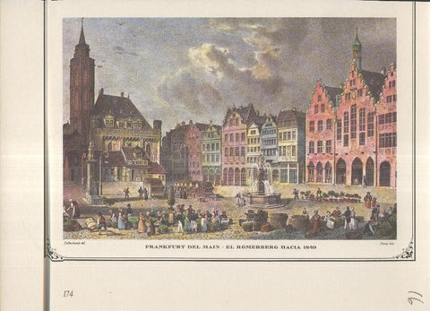 Lamina 16: Frankfurt del Main-El Romerberg hacia 1840