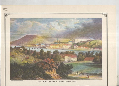 Lamina 19: Linz a orillas del Danubio hacia 1845