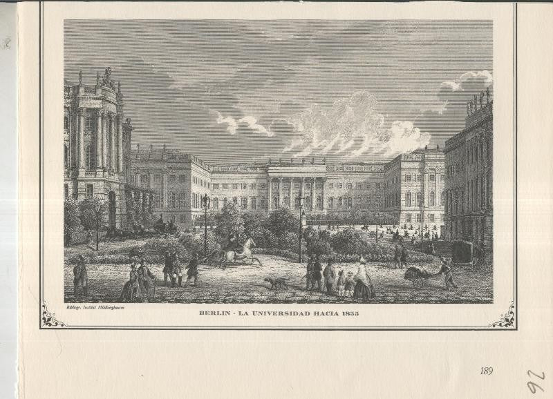 Lamina 26: Berlin, la universidad hacia 1855