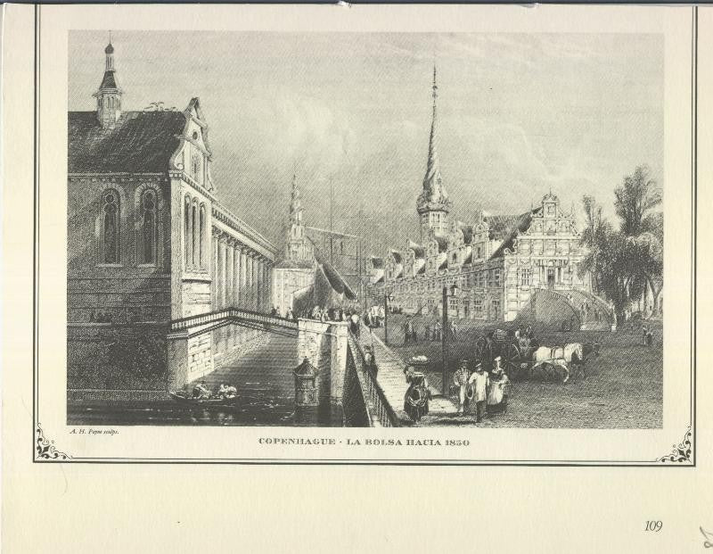 Lamina 28: Copenhague, la bolsa hacia 1850