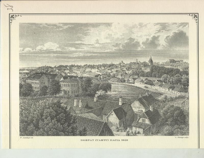 Lamina 38: Dorpat (Tartu) hacia 1850