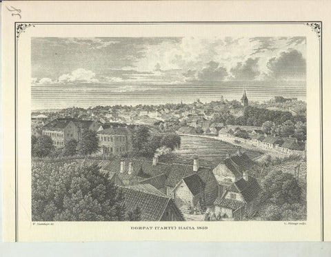 Lamina 38: Dorpat (Tartu) hacia 1850