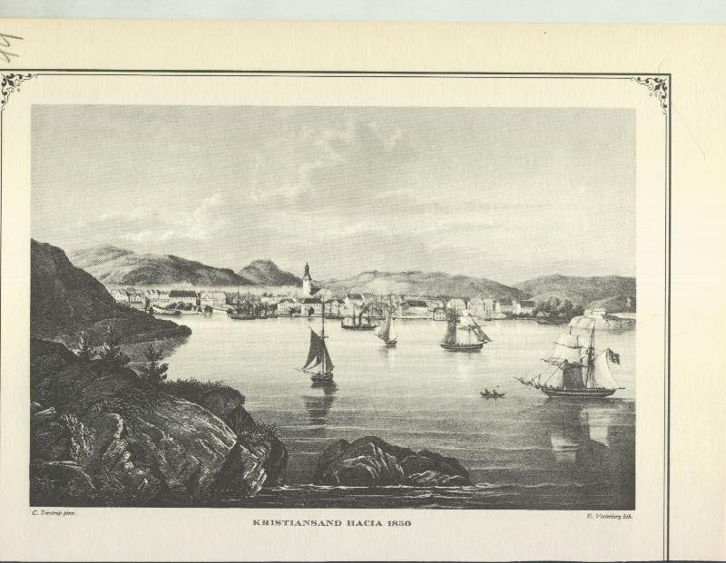 Lamina 44: Kristiansand hacia 1850