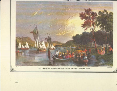 Lamina 47: El lago de Windermere, una regata hacia 1830