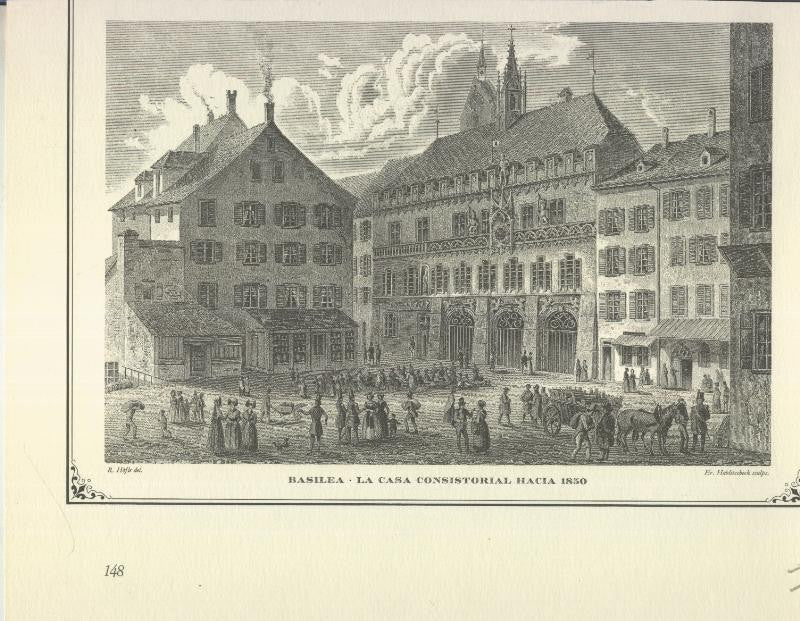 Lamina 55: Basilea, la casa consistorial hacia 1850