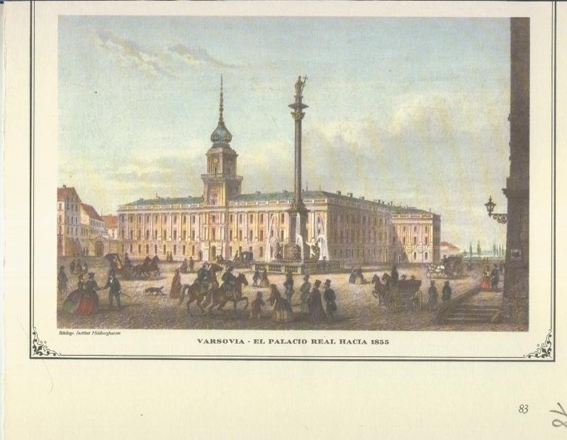 Lamina 78: Varsovia, el palacio real hacia 1855