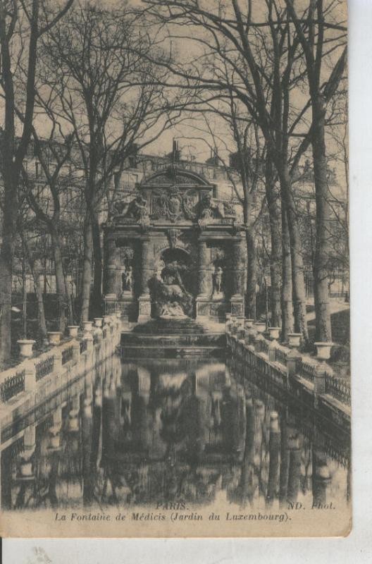 Postal 010837: La fontaine de Medicis en Jardin du Luzemburg de Paris