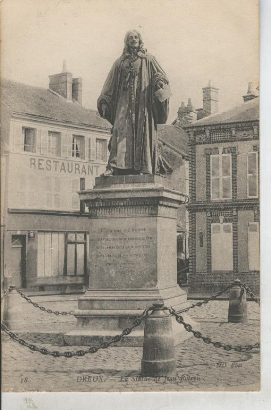 Postal 010838: Estatua de Jean Rotrou en Dreux
