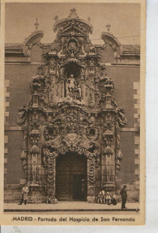 Postal 010858: Portada del Hospicio de San Fernando en Madrid