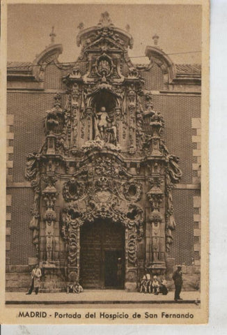 Postal 010858: Portada del Hospicio de San Fernando en Madrid