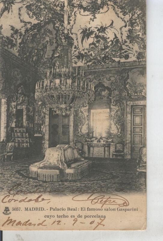 Postal 010867: Salon Gasparini del Palacio Real de Madrid
