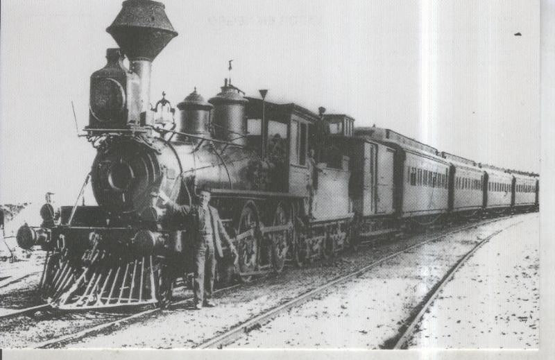 Postal 010907: Tren de viajero en la estacion de Blanes en 1900