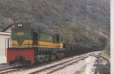 Postal 010909: Locomotora diesel electrica 1005, linea Ponferrada-Villablino
