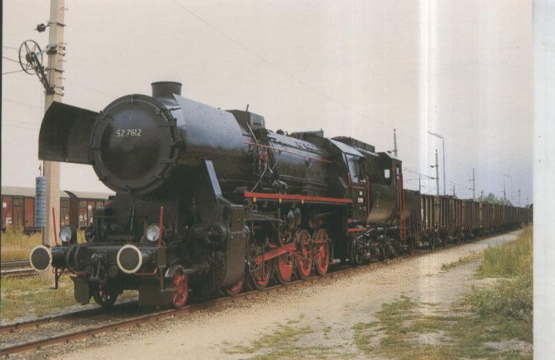 Postal 010910: Locomotora austriaca 52.7612 con tren de mineral