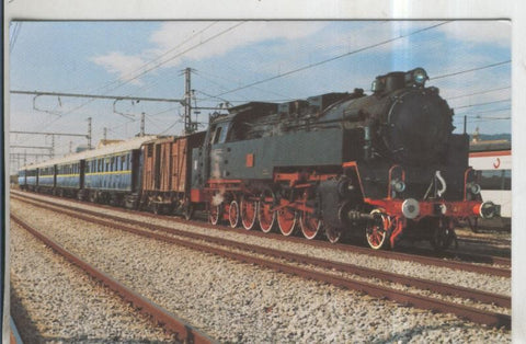 Postal 010990: Locomotora vapor 2-4-2-T-Escatron en Madrid en 1998
