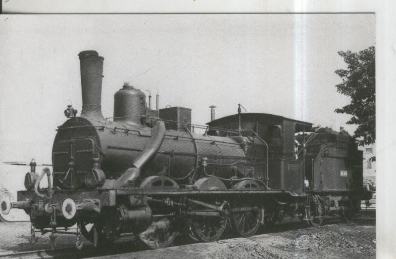 Postal 010997: Locomotora a vapor 030-2076 en Castellon, 1966