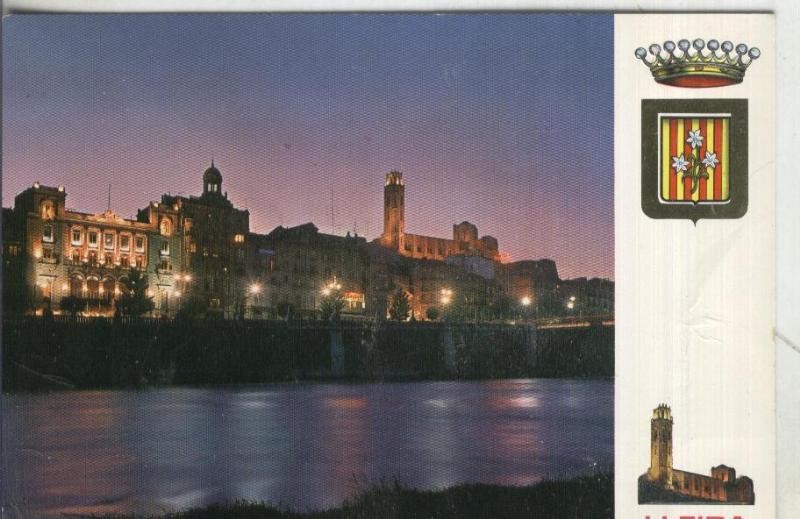 Postal 003265: Lleida: vista nocturna