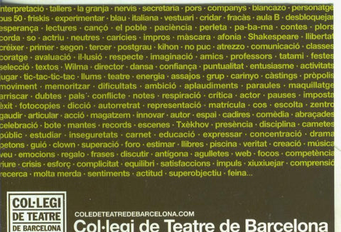 Postal 005597 : Propaganda col legi de teatre de Barcelona