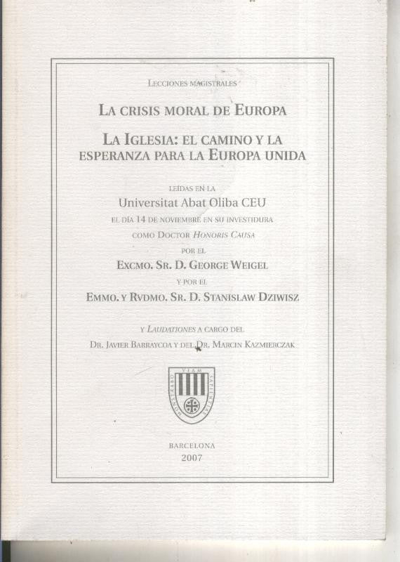 La crisis moral de Europa