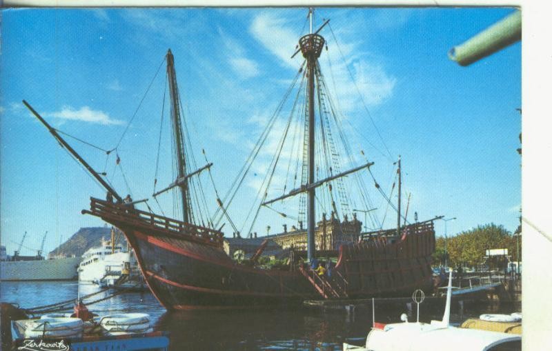 Postal 005536 : Carabela Santa Maria, reproduccion  (Barcelona)