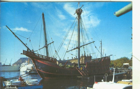 Postal 005536 : Carabela Santa Maria, reproduccion  (Barcelona)