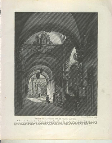 Historia de España lamina 001: Prision de Francisco I, rey de francia (1525)