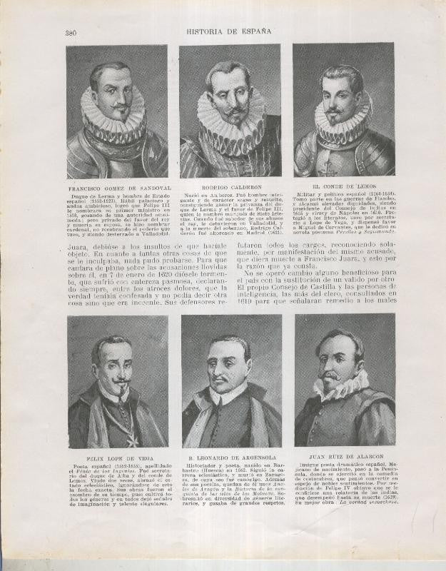 Historia de España lamina 005: Francisco Gomez de Sandoval-