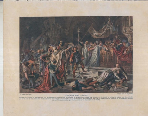 Historia de España lamina 014: Saqueo de Roma (1527)
