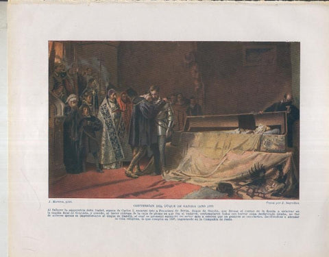 Historia de España lamina 019: Conversion del Duque de Gandia (1539)