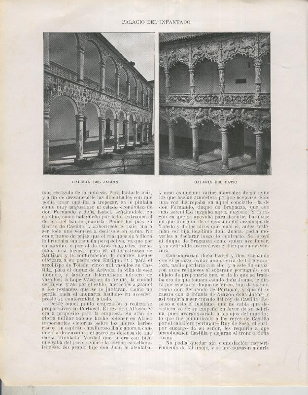 Historia de España lamina 064: Galeria del Palacio del Infantado