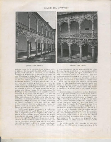 Historia de España lamina 064: Galeria del Palacio del Infantado
