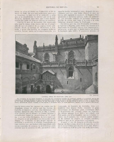 Historia de España lamina 098: Capilla real de Granada (1504)