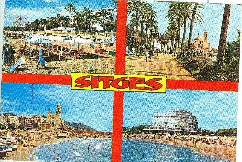 Postal 006155 : Vistas varias de Sitges