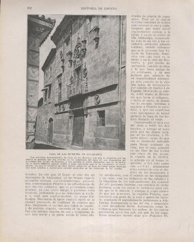 Historia de España lamina 140: Casa de las muertes en Salamanca