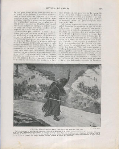 Historia de España lamina 179: Atrevida resolucion de Fray Cristobal de Molina (1569)