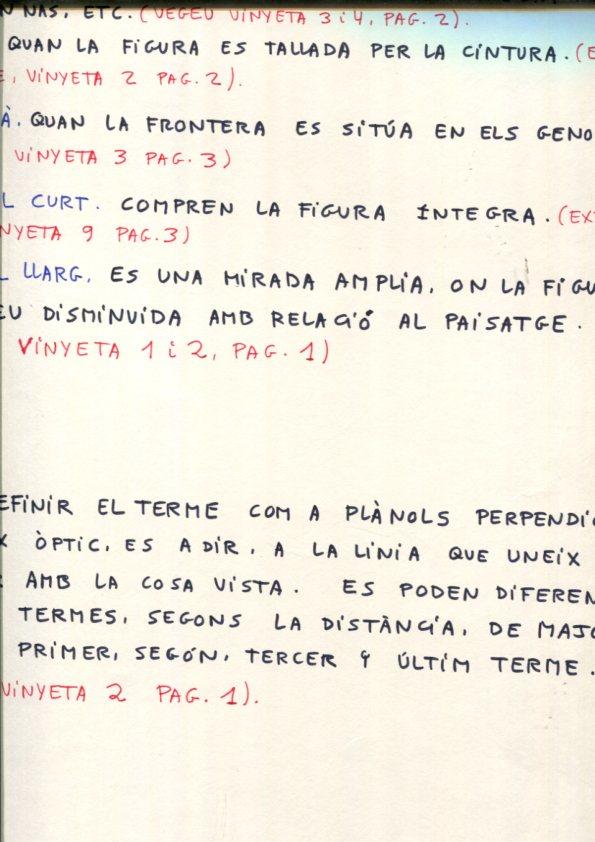 Planchas originales: Vocabulario de Comic