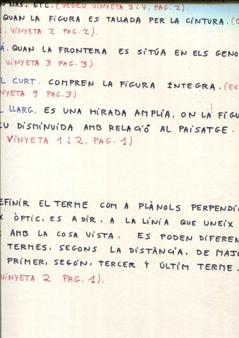 Planchas originales: Vocabulario de Comic