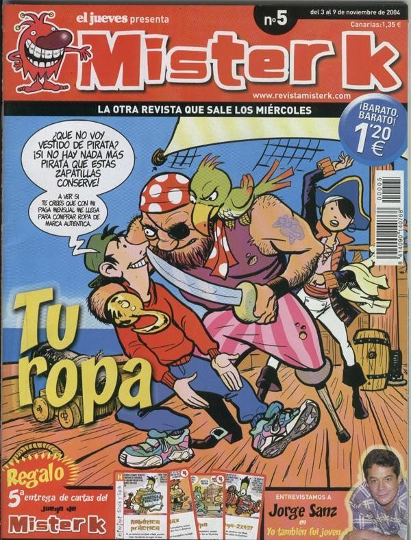 Mister K numero 5 (conserva las 8 cartas coleccionables), porter central de Dani Pedrosa