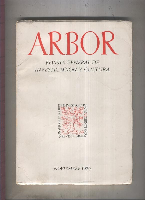 Arbor. Revista general de investigacion y cultura numero 299