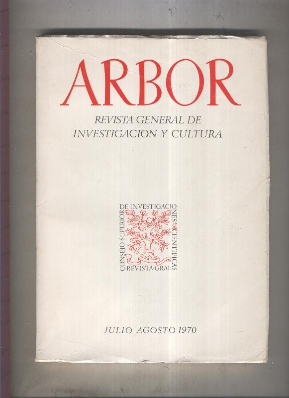 Arbor. Revista general de investigacion y cultura numero 295/296