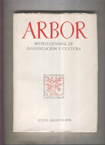 Arbor. Revista general de investigacion y cultura numero 295/296