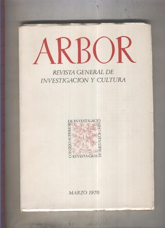 Arbor. Revista general de investigacion y cultura numero 291