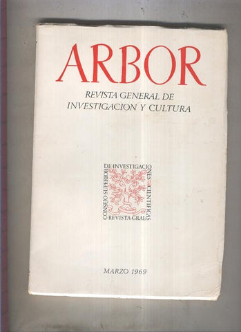 Arbor. Revista general de investigacion y cultura numero 279